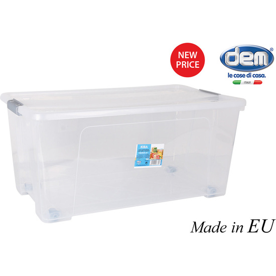CAJA ALMACENAJE C/TAPA 61L + RUEDAS KIRA image 0