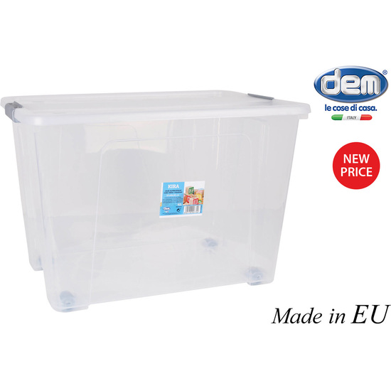 CAJA ALMACENAJE C/TAPA 62L + RUEDAS KIRA image 0