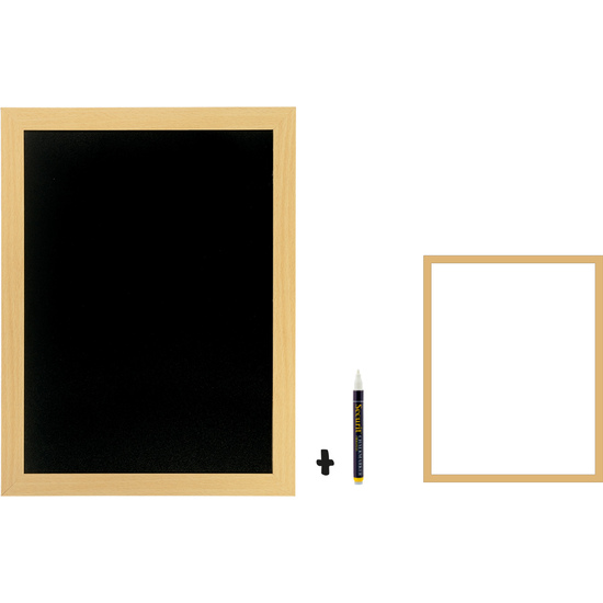 #-24- PIZARRA DE PARED WOODY TECA. 40X30X1CM image 0