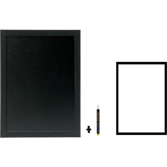 PIZARRA PARED NEGRA WOODY+MARCADOR TIZA LIQ. image 0