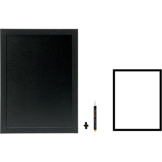 #-24-PIZARRA DE PARED WOODY NEGR. 40X30X1CM image 0