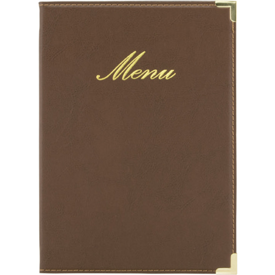 #-40- PORTA MENU MARRON A5 CLASSIC 25X18X0.5CM image 0