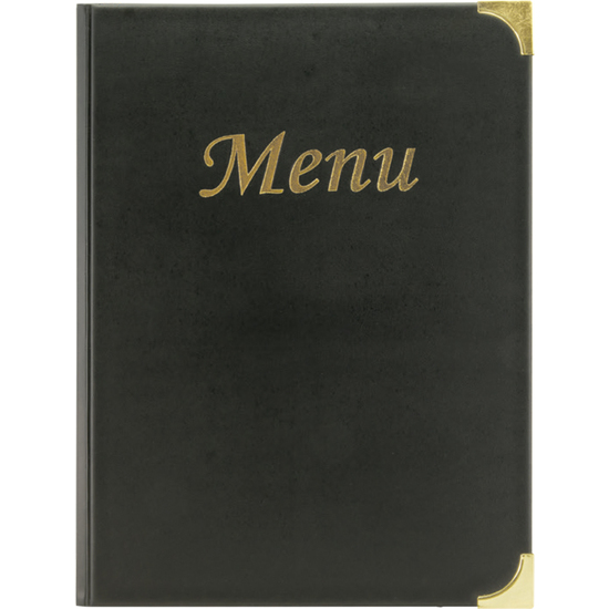 #-40- PORTA MENUS NEGRO BASIC A4 31.5X24X1CM image 0