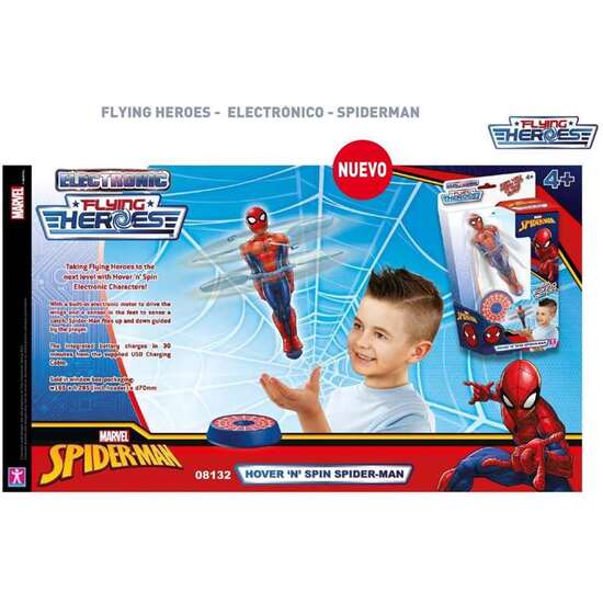 FIGURA ELECTRONICA VOLADORA SPIDERMAN. BATERIA RECARGABLE EN 30 MINUTOS. image 0