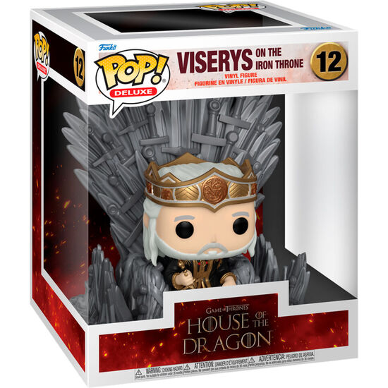 FIGURA POP DELUXE HOUSE OF THE DRAGON VISERYS ON THE IRON THRONE image 1