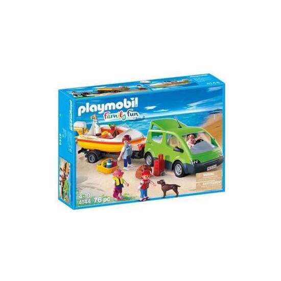 COCHE FAMILIAR CON LANCHA PLAYMOBIL FAMILY FUN image 0