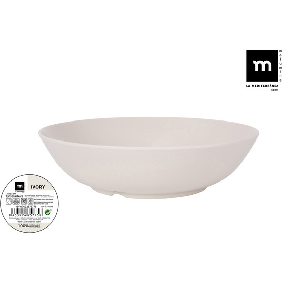 ENSALADERA MEL. IVORY 25CMX6.5CM MD image 1