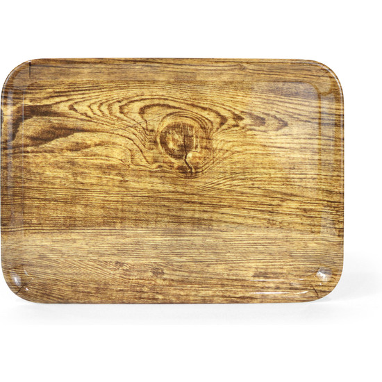 BANDEJA MELAMINA 42X31CM WOOD BRILLO MD image 1