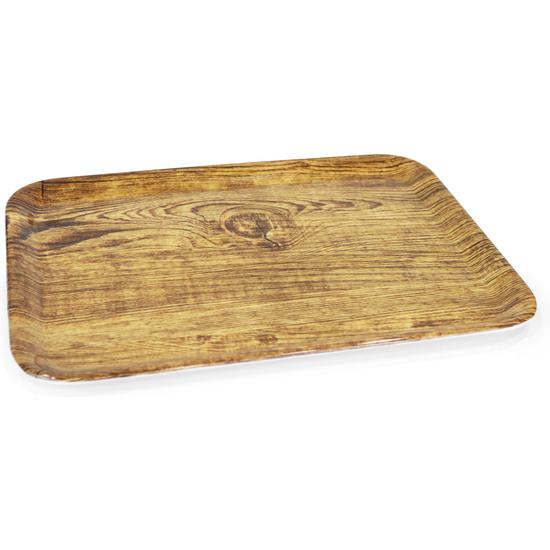 BANDEJA MELAMINA 42X31CM WOOD BRILLO MD image 2