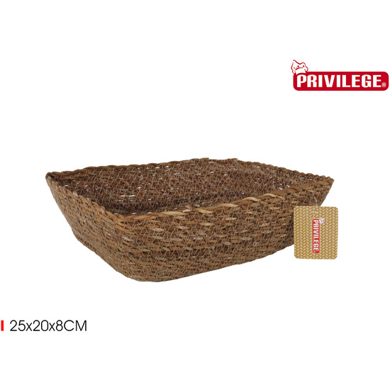 CESTA CONICA MIMBRE RECT 25X20X8CM PRIVILEGE image 0