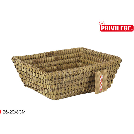CESTA CONICA MIMBRE RECT 25X20X8CM KORNE image 1