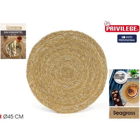 SALVAMANTEL SEAGRASS REDONDO 45CM PRIVILEGE image 0