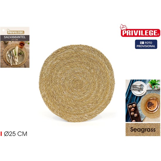 SALVAMANTEL SEAGRASS REDONDO 25CM PRIVILEGE image 0