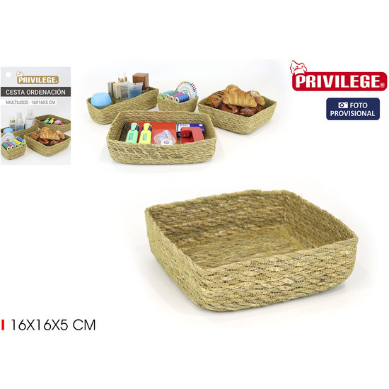 CESTA ORDENACION SEAGRASS 16X16X5CM PRIVILEGE image 0