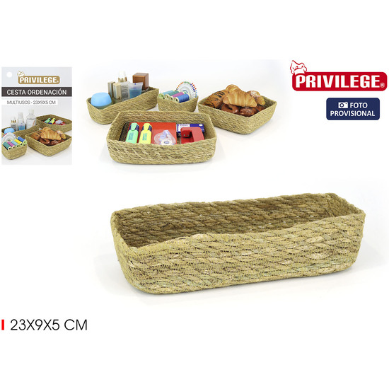 CESTA ORDENACION SEAGRASS 23X9X5CM PRIVILEGE image 0