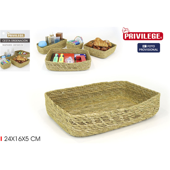 CESTA ORDENACION SEAGRASS 24X16X5CM PRIVILEGE image 0