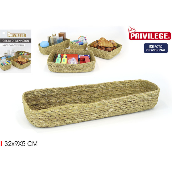CESTA ORDENACION SEAGRASS 32X9X5CM PRIVILEGE image 0