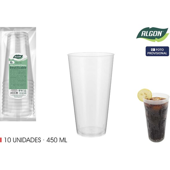 SET-10 VASO COCKTAIL 450ML ALGON image 0