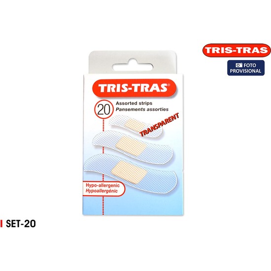 SET-20 TIRAS ADHES.SURT.TRANSPARENT TRIS-TRAS image 0