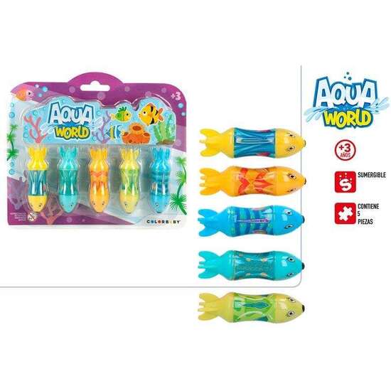 JUEGO ACUATICO DE 5 PECES TORPEDO 18,5X25X16 CM image 0