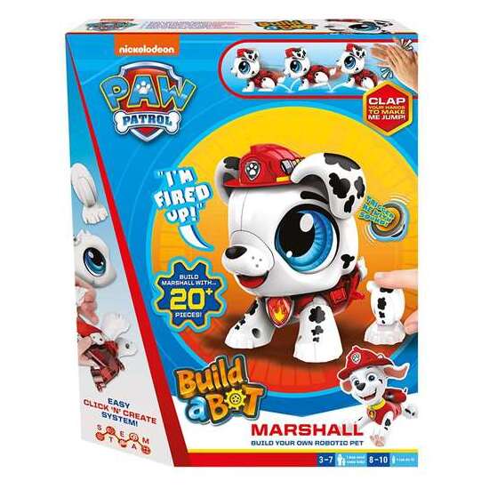 FIGURA ROBOT PAW PATROL MARSHALL CONSTRUYE TU MASCOTA CON MAS DE 20 PIEZAS. 30X24,5X5,5 CM image 0