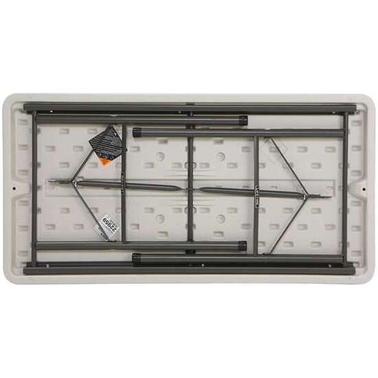 MESA RECTANGULAR PLEGABLE COLOR CREMA LIFETIME 122X61X74 CM image 3