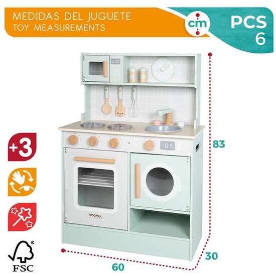 COCINA DE MADERA WOMAX 60X30X83 CM image 4