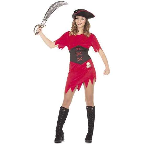 DISFRAZ CHICA PIRATA SOMBRERO, VESTIDO Y CORSÉ TALLA  M/L image 0