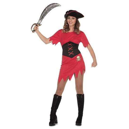 DISFRAZ CHICA PIRATA SOMBRERO, VESTIDO Y CORSÉ TALLA  M/L image 1