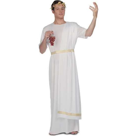 DISFRAZ ROMANO BLANCO TÚNICA, MANTO Y CINTURÓN TALLA  M/L image 1