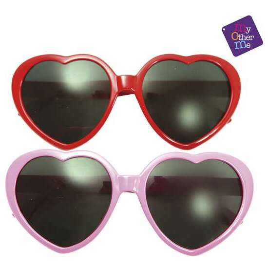 GAFAS FORMA DE CORAZÓN ROSAS image 0