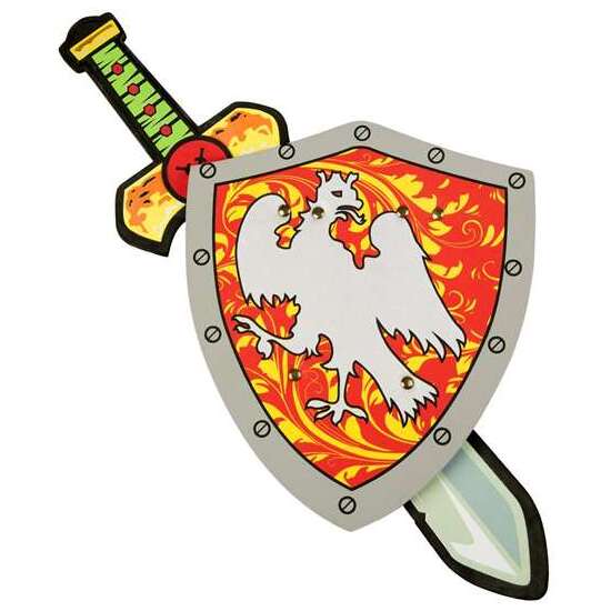 SET ESCUDO Y ESPADA MEDIEVAL EVA image 1