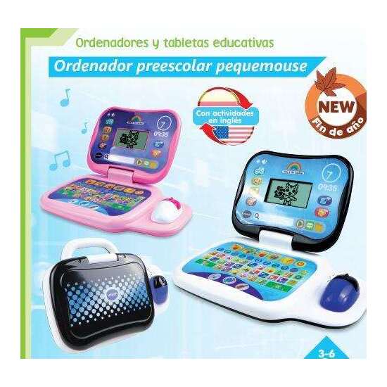 ORDENADOR PEQUEMOUSE PREESCOLAR CON FORMA DE PORTATIL Y 20 ACTIVIDADES. 32.5X7.8X33 CM image 4