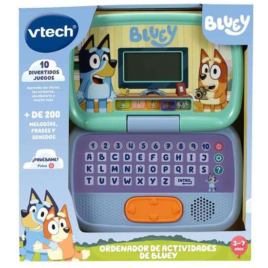 ORDENADOR ACTIVIDADES DE BLUEY PANTALLA LCD CON LUZ Y 10 ACTIVIDADES. 30X7,8X33 CM image 3