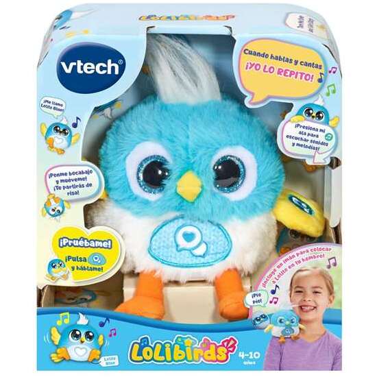 PELUCHE INTERACTIVO LOLIBIRDS LOLITO AZLU CON VOZ Y GRABADORA. 17,5X11,6X19,1 CM image 0