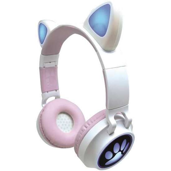 AURICULARES BLUETOOTH CON OREJAS DE GATO Y LUCES. PARA ESCUCHAR MÚSICA SIN CABLE. 24,40X46X37 CM image 0