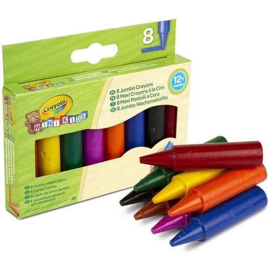 CERAS JUMBO COLORES BRILLANTES CAJA 8 UNDS image 0