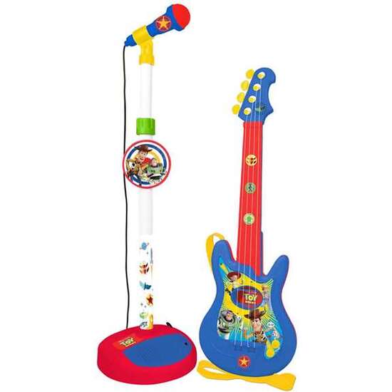 GUITARRA Y MICROFONO DE PIE TOY STORY CON AMPLIFICADOR (ALTURA REGULABLE) image 0