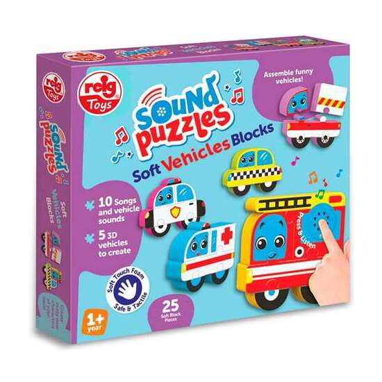 SOUND PUZZLES – CARS BLOCKS-FIGURES image 0