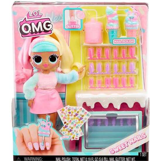 MUÑECA L.O.L. SURPRISE OMG SWEET NAILS CON TIENDA DE DULCES CANDYLICIOUS 31.75X21.92X26.27 CM image 1