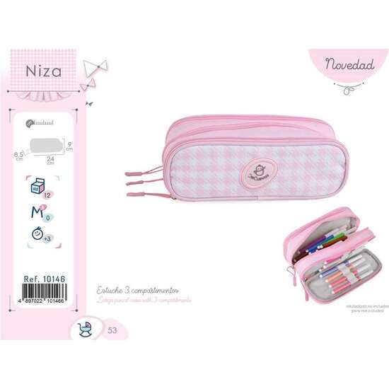 ESTUCHE CON TRES COMPARTIMENTOS NIZA 24X9X8.50 CM image 4