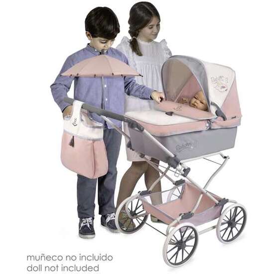 COCHE REBORN PLEGABLE FUNNY CON SOMBRILLA PARA MUÑECAS DE HASTA 55 CM. 90X90X40 CM image 1