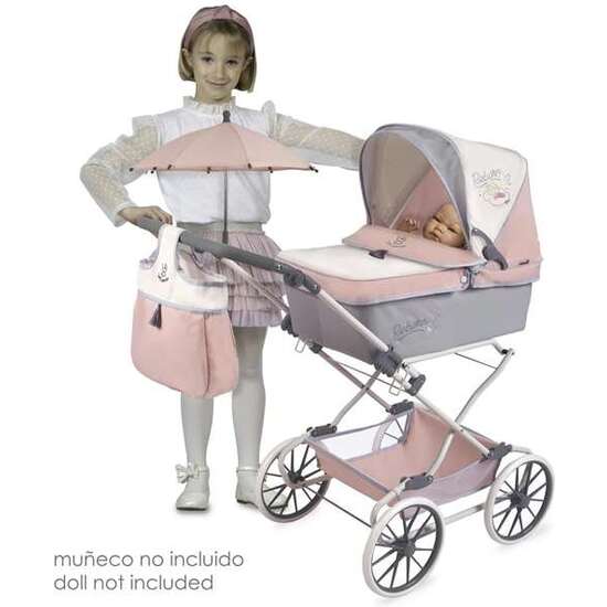 COCHE REBORN PLEGABLE FUNNY CON SOMBRILLA PARA MUÑECAS DE HASTA 55 CM. 90X90X40 CM image 2