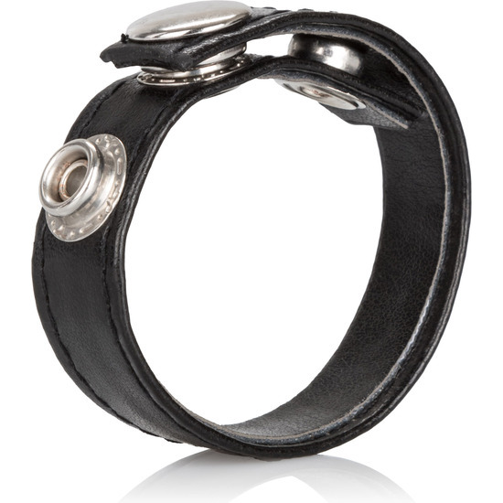 LEATHER 3 SNAP RING BLACK image 0