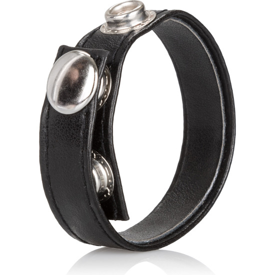 LEATHER 3 SNAP RING BLACK image 3