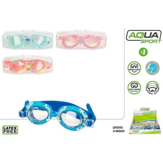 GAFA DE NATACIÓN DE SILICONA INFANTIL AQUA SPORT AQUA SPORT - MODELOS SURTIDOS image 0