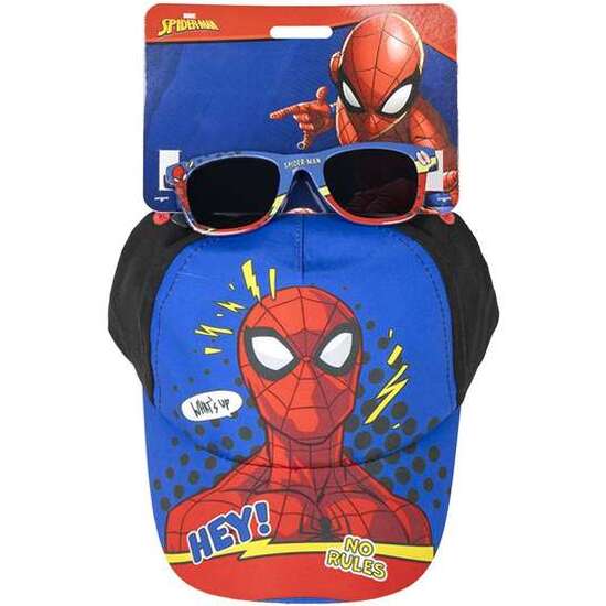 GORRA 53 CM Y GAFAS DE SOL INFANTILES SPIDERMAN image 0