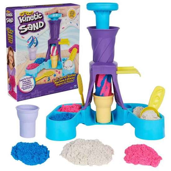 MÁQUINA DE HELADOS KINETIC SAND. INCLUYE 396 G DE ARENA (AZUL,ROSA Y BLANCA) 22,9X6,6X27,9 CM image 2