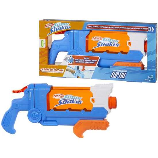 PISTOLA NERF SUPER SOAKER SOA FLIP FILL 21,5X45 CM ¡CUENTA CON 4 ESTILOS DE ROCIADO DIFERENTES! image 1