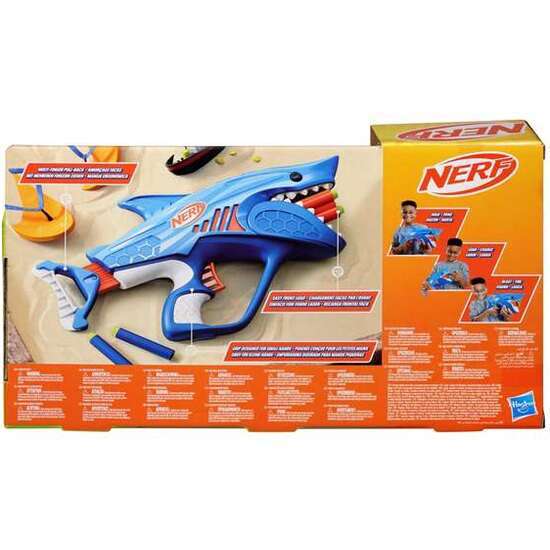 PISTOLA NERF SHARKFIRE 23X40 CM ¡CON UN DISEÑO IMPRESIONANTE DE TIBURÓN! image 1